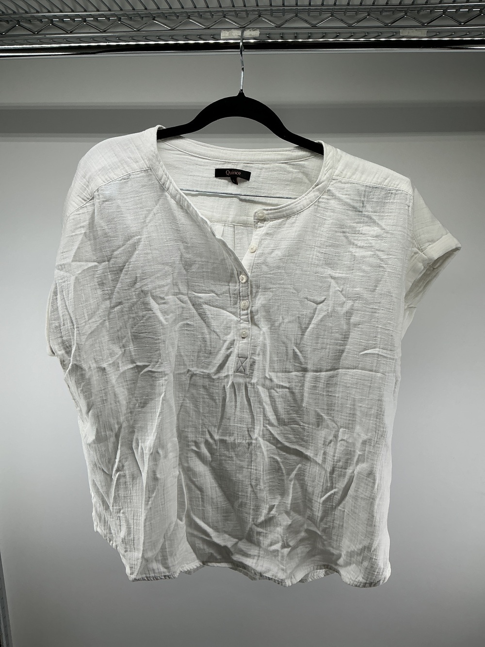 100% Organic Cotton Gauze Roll Sleeve Shirt